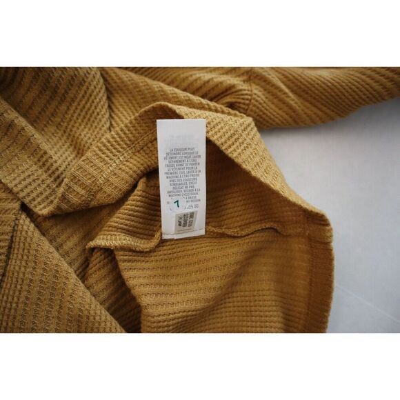 Aerie 078-5493-2859 Women's Sz XS Honey Waffle Rib Long Sleeve Henley T-Shirt - Picture 6 of 8